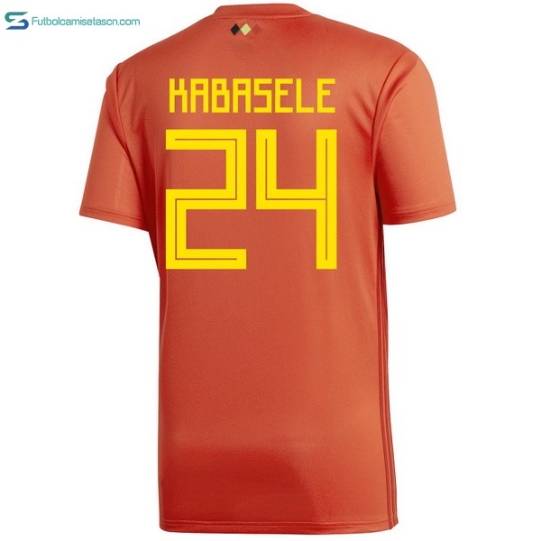 Camiseta Belgica 1ª Kabasele 2018 Rojo